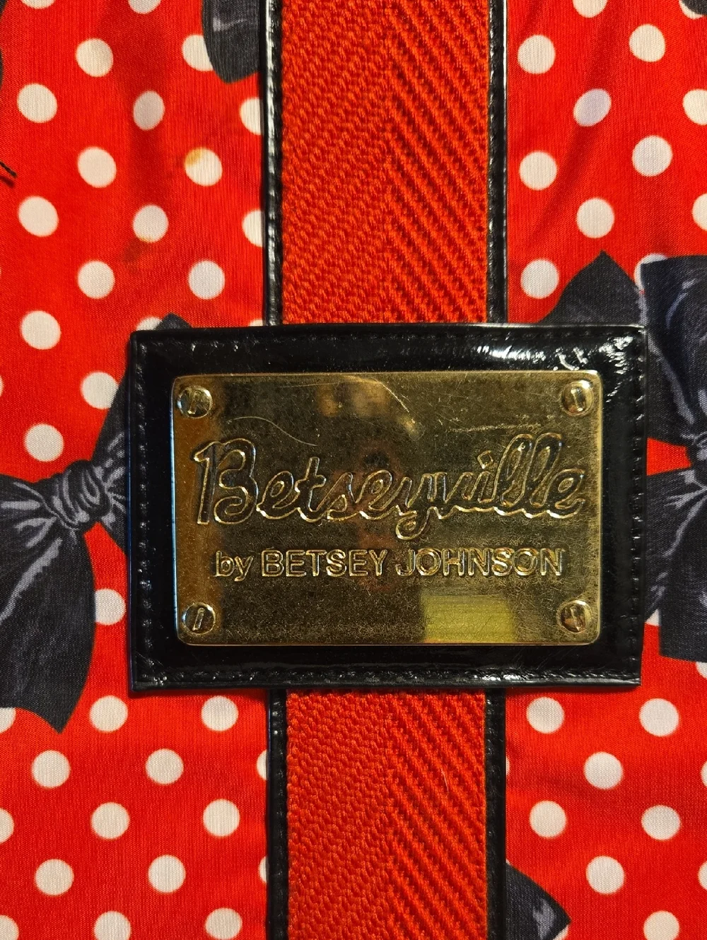 Betsey Johnson Red Polka Dot Bow Tablet Case